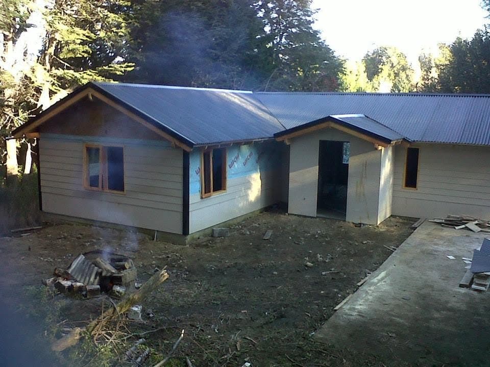 Casa estilo americano terminada en construcción en seco
