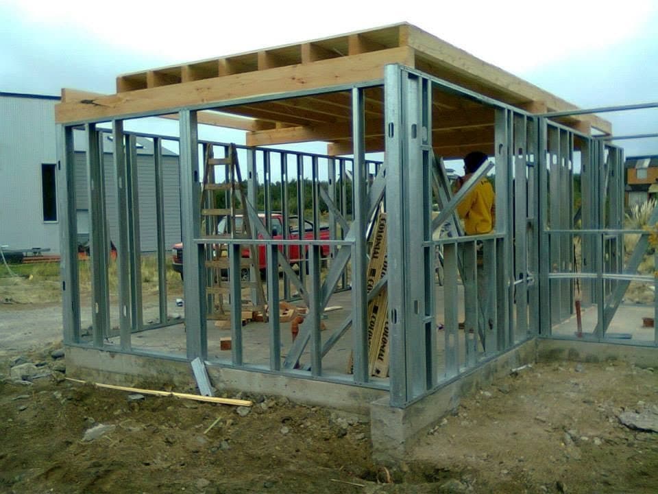 Estructura completa de vivienda en Steel Framing con perfiles galvanizados