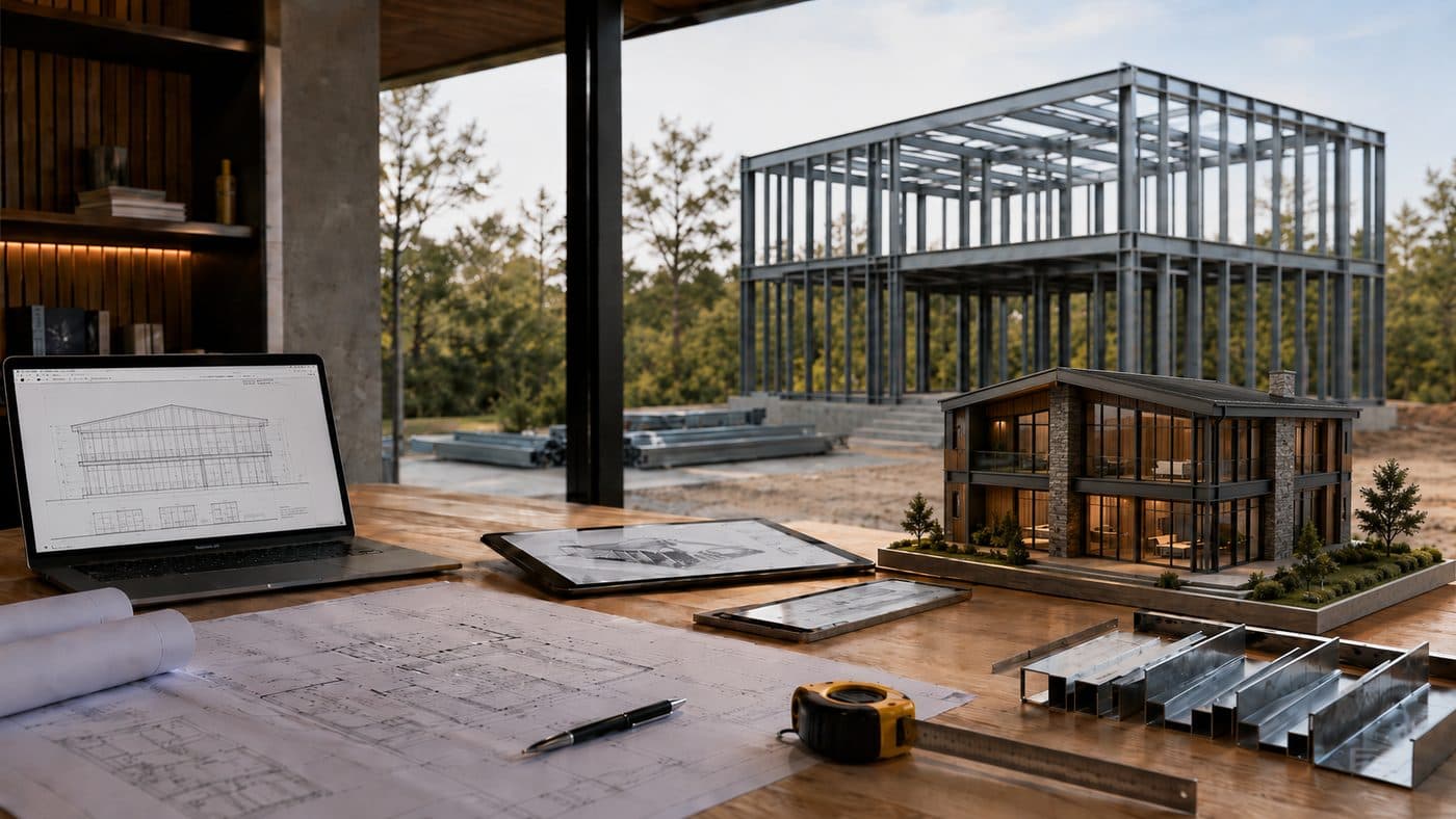 Planos, estructura Steel Frame y dirección técnica de obra
